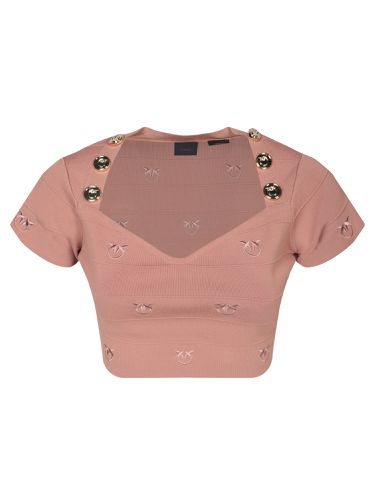 Hoodia Marro Top In Powder Pink - Pinko - Modalova