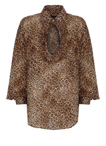 Animalier Blouse With Cut-out - Dsquared2 - Modalova