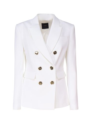 Double-breasted Blazer With Metal Buttons - Pinko - Modalova