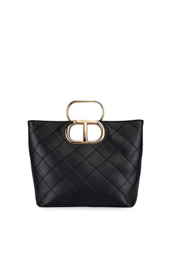 Quilted Effect lila Shopper Bag - TwinSet - Modalova