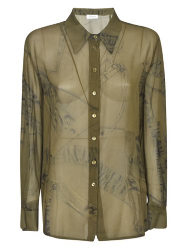 Blumarine See-through Printed Shirt - Blumarine - Modalova