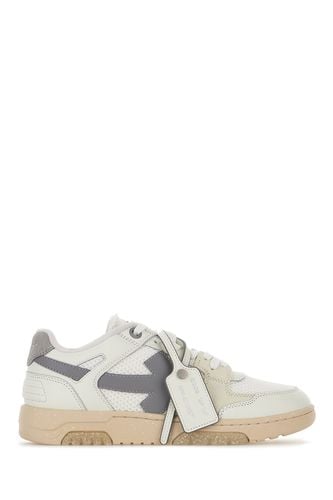 Two-tone Leather And Polyester Out Off Office Sneakers - Off-White - Modalova