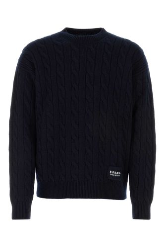 Midnight Blue Cashmere Sweater - Prada - Modalova