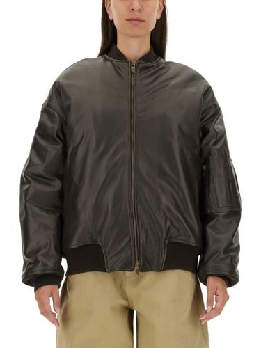 Leather Bomber Jacket - Salvatore Santoro - Modalova