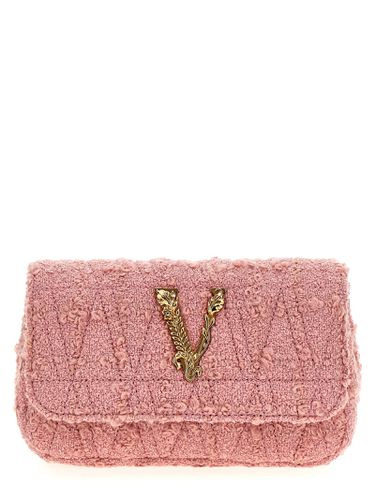 Versace Logo Tweed Crossbody Bag - Versace - Modalova