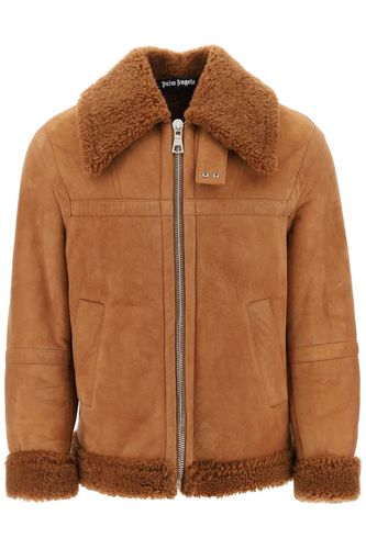 University Shearling Jacket - Palm Angels - Modalova