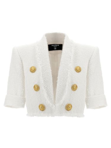 Balmain Tweed Crop Jacket - Balmain - Modalova