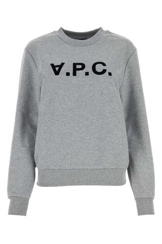 A. P.C. Melange Grey Cotton Sweatshirt - A.P.C. - Modalova