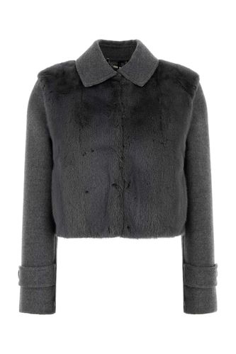 Fendi Dark Grey Wool Blend Blazer - Fendi - Modalova