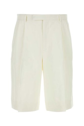 Gucci Ivory Linen Bermuda Shorts - Gucci - Modalova