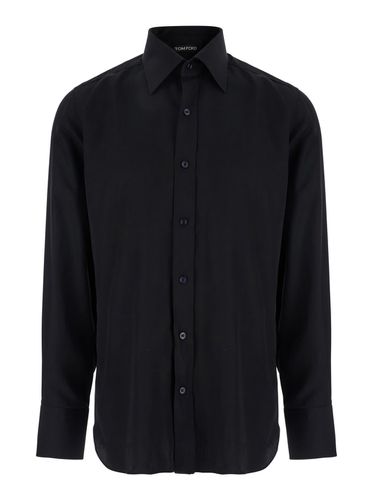 Shirt With Classic Collar In Tech Fabric Man - Tom Ford - Modalova