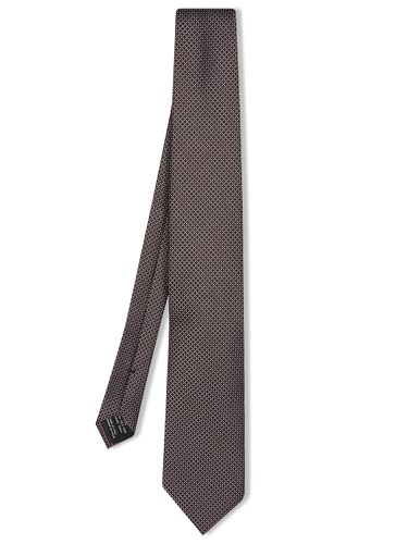 Silk Tie In /beige Micro Pattern - Tom Ford - Modalova