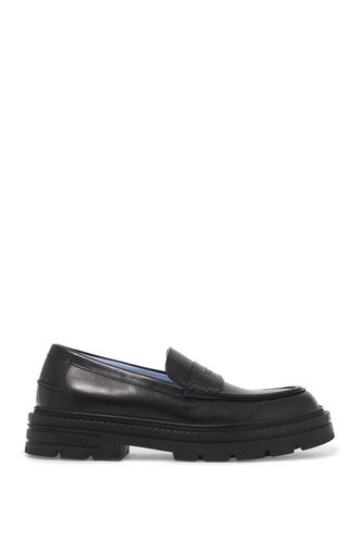 Smooth Leather Adriano Loafers In - Versace - Modalova