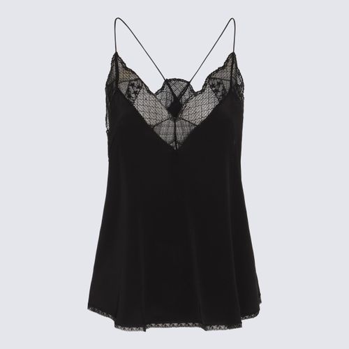 Noir Silk Lace Trim Slim Top - Zadig & Voltaire - Modalova