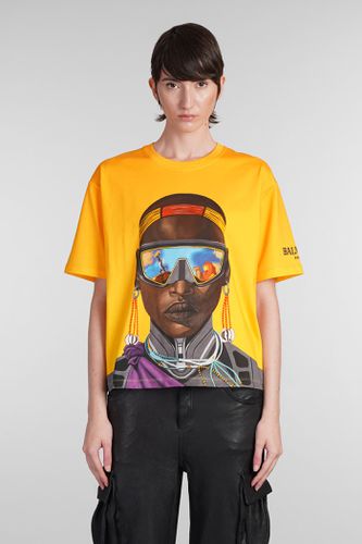 Balmain T-shirt In Yellow Cotton - Balmain - Modalova