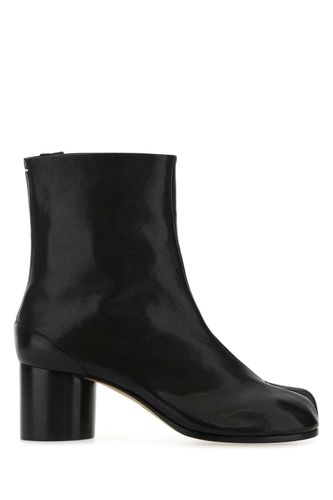 Black Leather Tabi Ankle Boots - Maison Margiela - Modalova