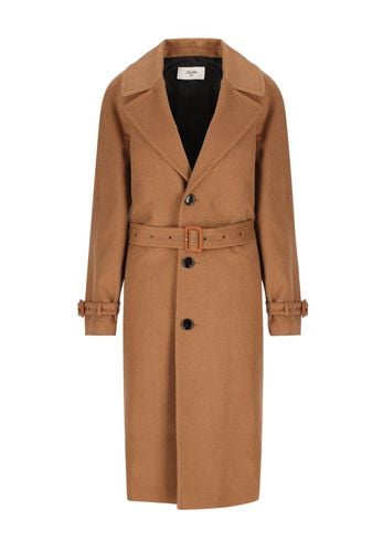 Celine Belted Button-up Coat - Celine - Modalova