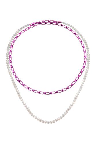 Reine Double Necklace With Pearls - EÉRA - Modalova