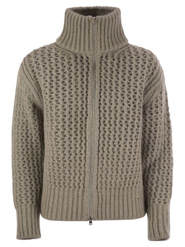 Cardigan In Alpaca And Wool Yarn - Herno - Modalova