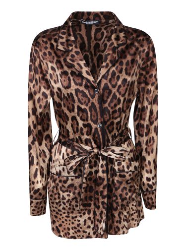 Leopard Print Pajama Shirt - Dolce & Gabbana - Modalova