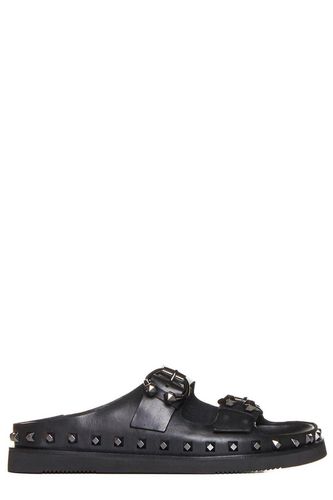 Stud-embellished Double Buckled Sandals - Ash - Modalova