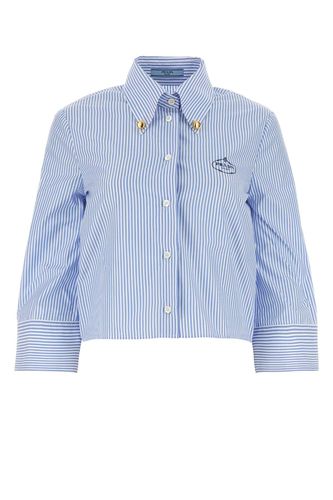 Prada Embroidered Poplin Shirt - Prada - Modalova