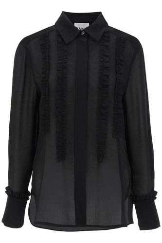 Ganni Ruffled Chiffon Shirt - Ganni - Modalova