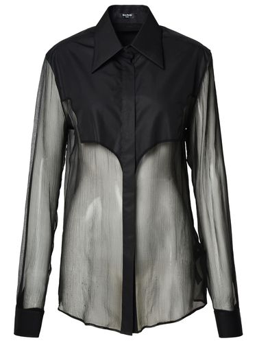 Balmain Black Silk Shirt - Balmain - Modalova
