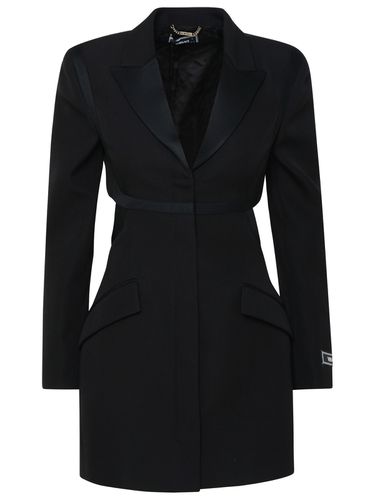 Versace Blazer In Black Virgin Wool - Versace - Modalova