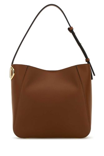 Brown Leather Vlogo Bucket Bag - Valentino Garavani - Modalova