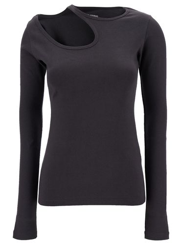 Long Sleeve T-shirt With Cut-out In Cotton Blend Woman - Low Classic - Modalova