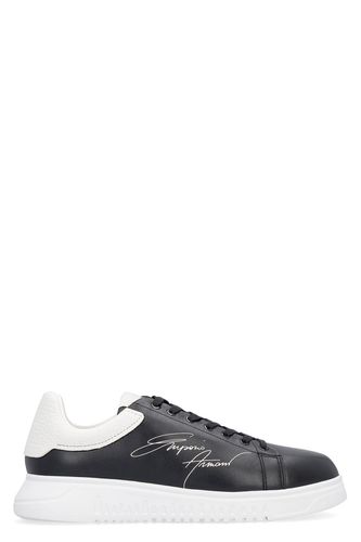 Signature Logo-printed Low-top Sneakers - Emporio Armani - Modalova