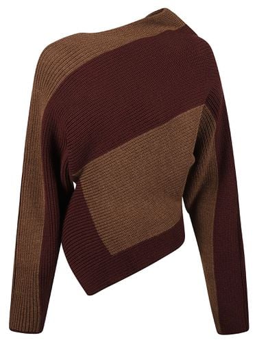 Asymmetric Patterned Sweater - Philosophy di Lorenzo Serafini - Modalova