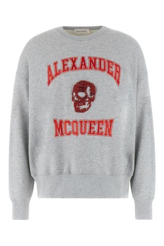 Melange Grey Cotton Oversize Sweatshirt - Alexander McQueen - Modalova