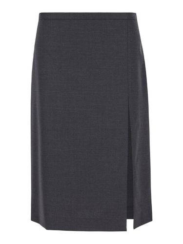 Gray Wool-blend Pencil Skirt - Philosophy di Lorenzo Serafini - Modalova