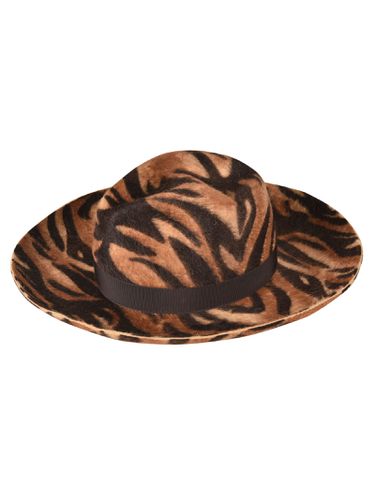 Borsalino Tiger Printed Hat - Borsalino - Modalova