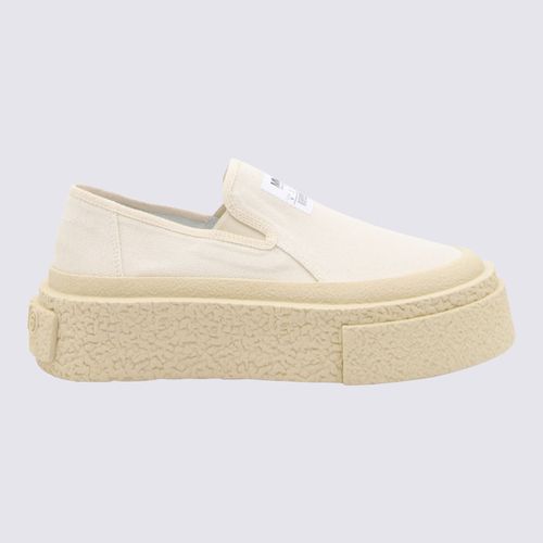 Ecru Canvas Slip On Sneakers - MM6 Maison Margiela - Modalova