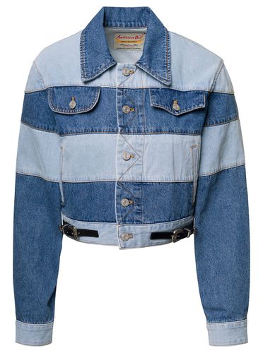 Mahina Denim Patchwork Jacket With Heart-shaped Detail In Cotton Woman - Andersson Bell - Modalova