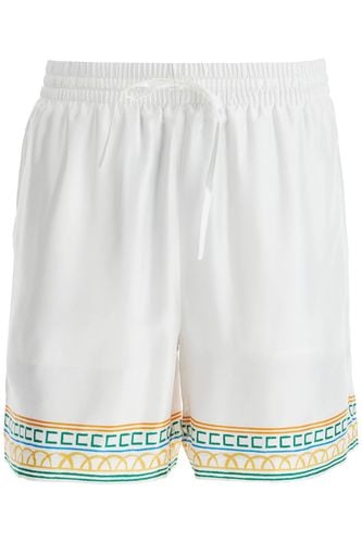 The Crayon Temple Silk Shorts In - Casablanca - Modalova