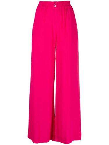 Raspberry Pink Silk Blend Trousers - SEMICOUTURE - Modalova