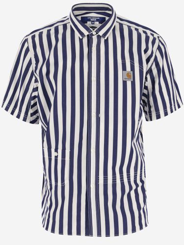 X Carhartt Striped Pattern Cotton Shirt - Junya Watanabe - Modalova