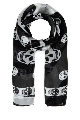 Printed Silk Foulard - Alexander McQueen - Modalova