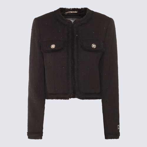 Versace Black Cotton Casual Jacket - Versace - Modalova