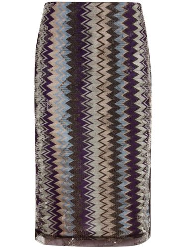 Zigzag Sequin-overlay Midi Skirt - Missoni - Modalova