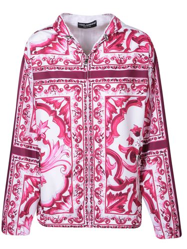 Majolica Printed Zipped Hoodie - Dolce & Gabbana - Modalova