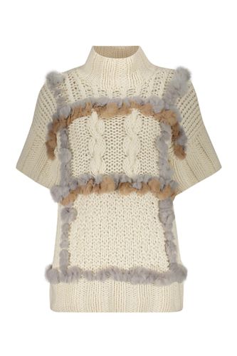 Short-sleeved Turtleneck Sweater - Lorena Antoniazzi - Modalova