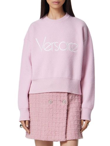 Logo Embroidered Knitted Jumper - Versace - Modalova