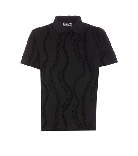 Short Sleeved Jersey Polo Shirt - Versace Jeans Couture - Modalova