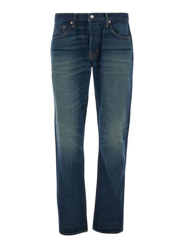 Denim Mid-rise Slim Fit Jeans In Cotton Man - Tom Ford - Modalova