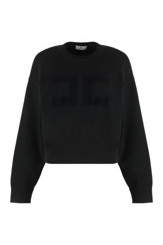 Viscose Crew-neck Sweatshirt - Elisabetta Franchi - Modalova